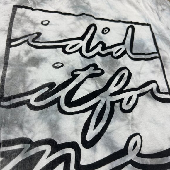 Inner Thoughts "I Did It For Me" Blue and Grey Tie Dye Tee - Picture 4 of 4